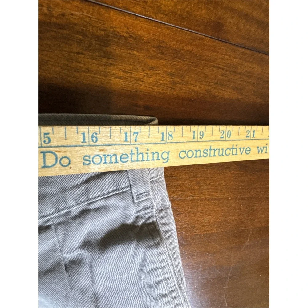VTG 90s Dockers Mens 38x30 Gray Pleated Front Chino Pants USA Made